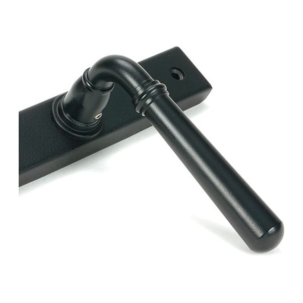 From The Anvil - Matt Black Newbury Slimline Lever Espag. Lock Set - 46413