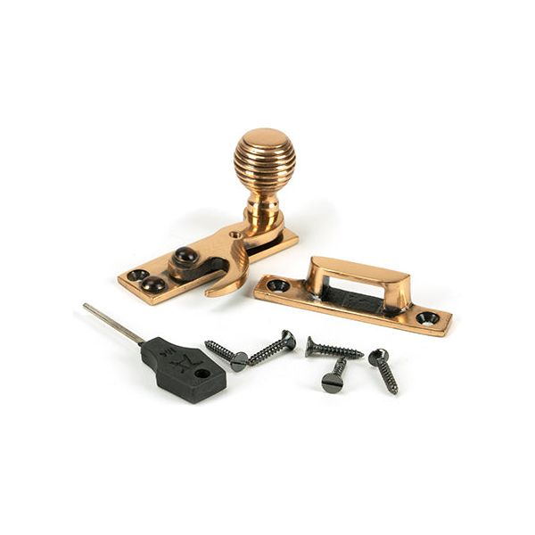 From The Anvil - Polished Bronze Beehive Sash Hook Fastener - 46732