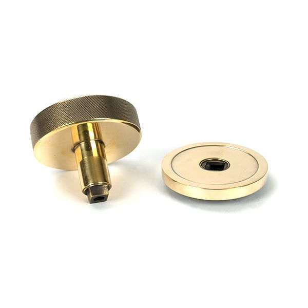 From The Anvil - Aged Brass Brompton Centre Door Knob (Plain) - 46734