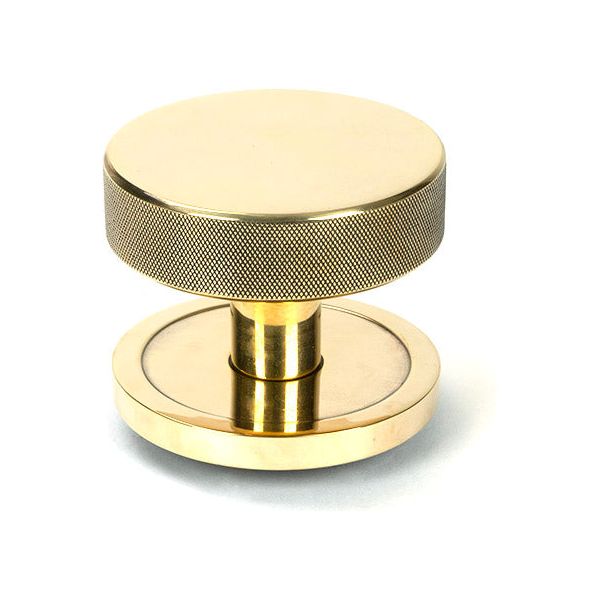 From The Anvil - Aged Brass Brompton Centre Door Knob (Plain) - 46734