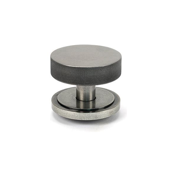 From The Anvil - Pewter Brompton Centre Door Knob (Art Deco) - 46763