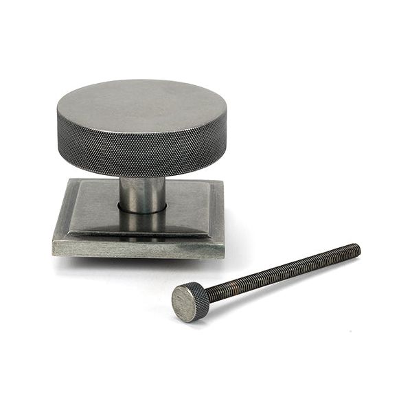 From The Anvil - Pewter Brompton Centre Door Knob (Square) - 46765