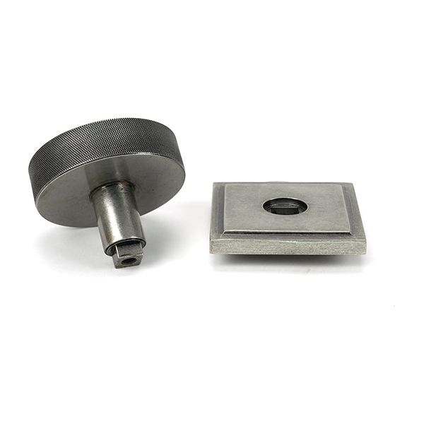 From The Anvil - Pewter Brompton Centre Door Knob (Square) - 46765