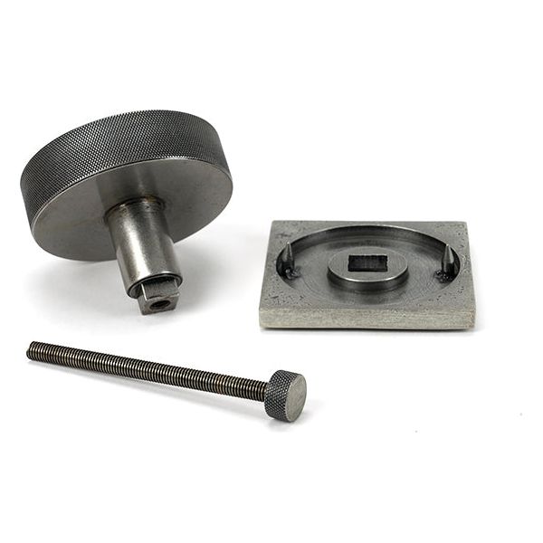 From The Anvil - Pewter Brompton Centre Door Knob (Square) - 46765