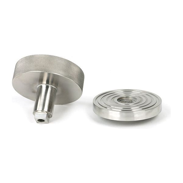 From The Anvil - Satin Marine SS (316) Brompton Centre Door Knob (Beehive) - Satin Marine SS (316)  - 46772