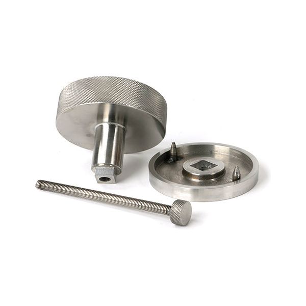 From The Anvil - Satin Marine SS (316) Brompton Centre Door Knob (Beehive) - Satin Marine SS (316)  - 46772