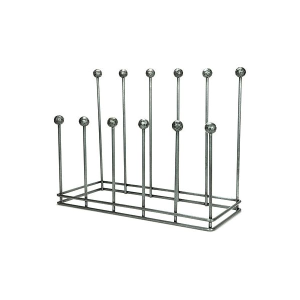 From The Anvil - Pewter Six Pair Boot Rack - Pewter Patina  - 47109