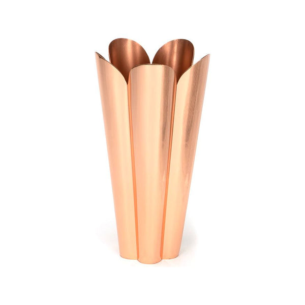 From The Anvil - Smooth Copper Flora Vase - Smooth Copper  - 47126