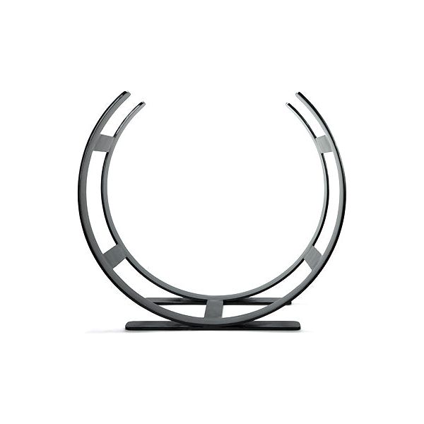 From The Anvil - Pewter Curved Log Holder - Large - Pewter Patina  - 47212