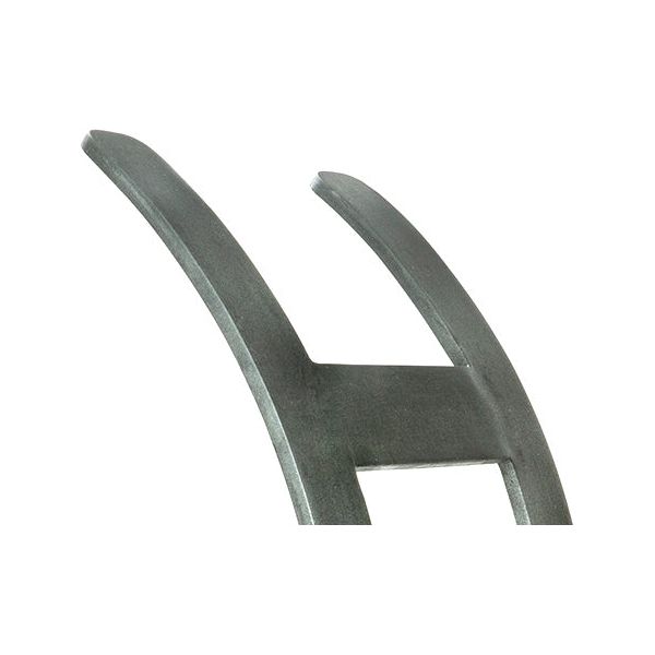 From The Anvil - Pewter Curved Log Holder - Large - Pewter Patina  - 47212