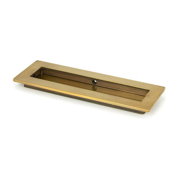 From The Anvil - 175mm Plain Rectangular Pull - Aged Brass - 48306