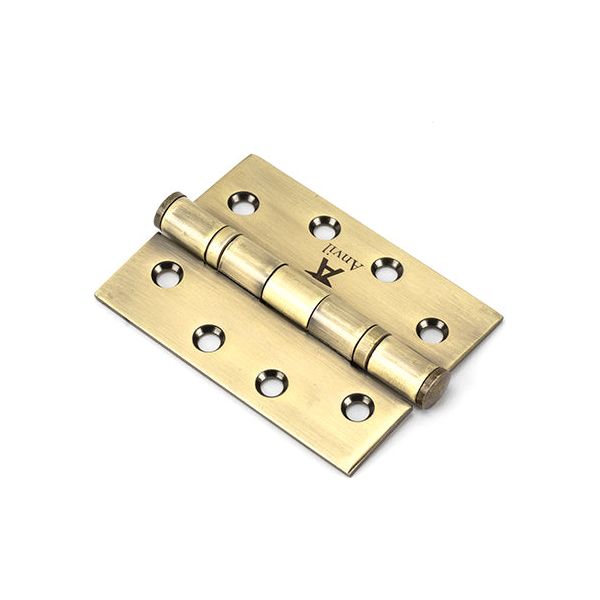 From The Anvil - 4" Ball Bearing Butt Hinge (pair) ss - Aged Brass - 49570