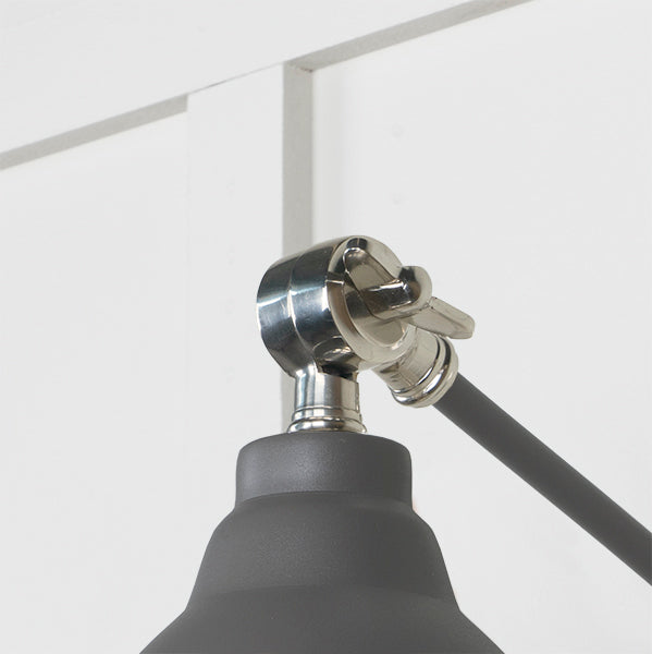 From The Anvil - Smooth Nickel Brindley Wall Light in Bluff - Smooth Nickel  - 49715SBL