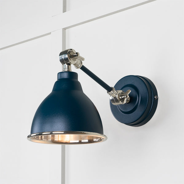 From The Anvil - Smooth Nickel Brindley Wall Light in Dusk - Smooth Nickel  - 49715SDU