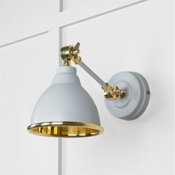 From The Anvil - Smooth Brass Brindley Wall Light in Birch - Smooth Brass  - 49716SBI
