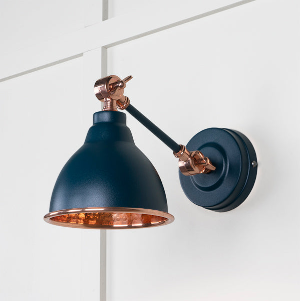 From The Anvil - Hammered Copper Brindley Wall Light in Dusk - Hammered Copper  - 49717SDU