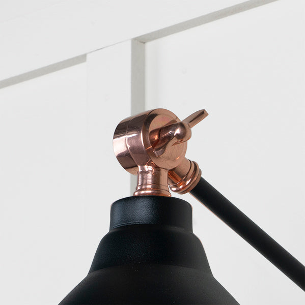 From The Anvil - Hammered Copper Brindley Wall Light in Elan Black - Hammered Copper  - 49717SEB