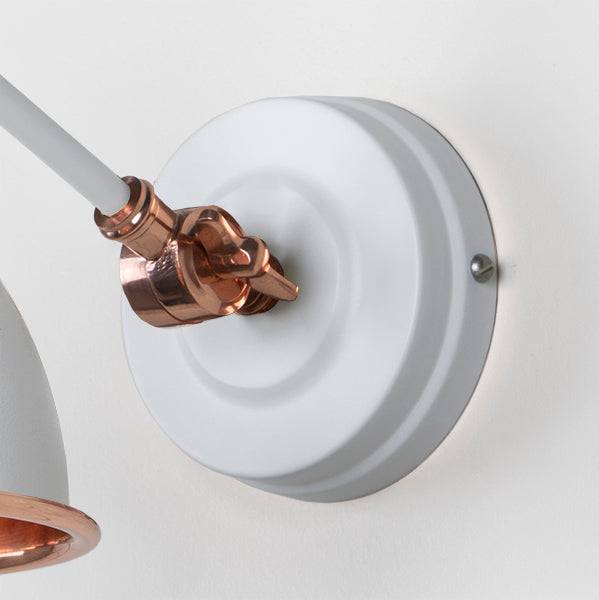 From The Anvil - Hammered Copper Brindley Wall Light in Flock - Hammered Copper  - 49717SF