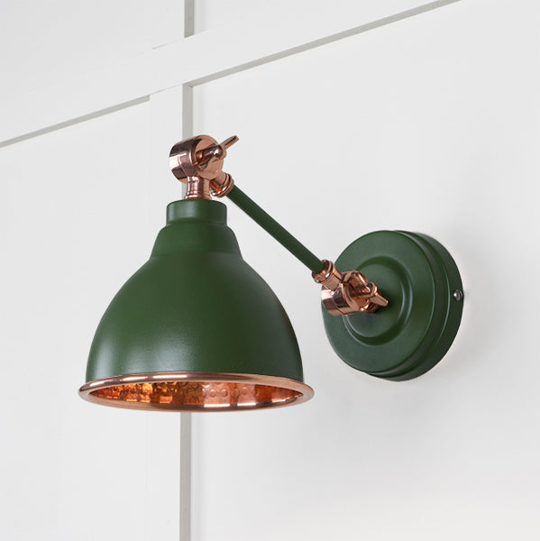 From The Anvil - Hammered Copper Brindley Wall Light in Slate - Hammered Copper  - 49717SSL