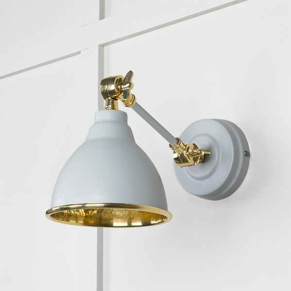 From The Anvil - Hammered Brass Brindley Wall Light in Birch - Hammered Brass  - 49719SBI