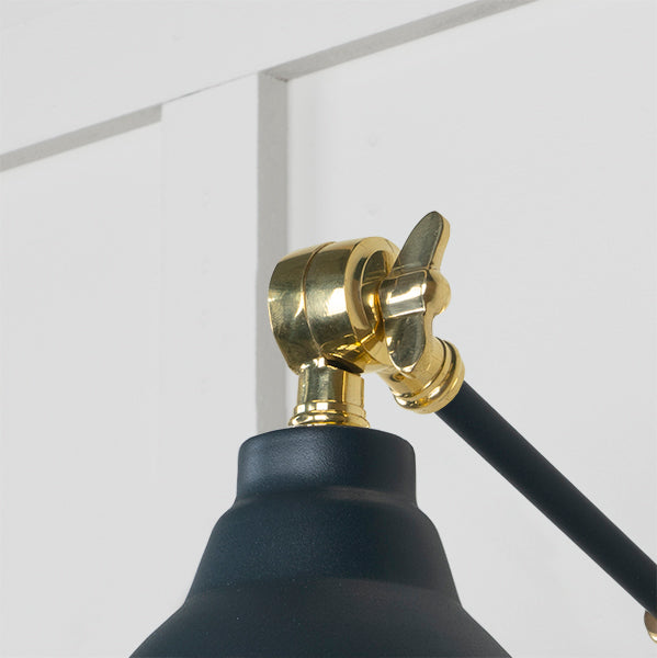 From The Anvil - Hammered Brass Brindley Wall Light in Soot - Hammered Brass  - 49719SSO