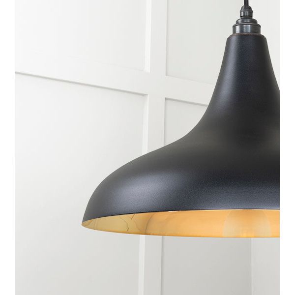 From The Anvil - Smooth Brass Frankley Pendant in Elan Black - Smooth Brass  - 49722SEB