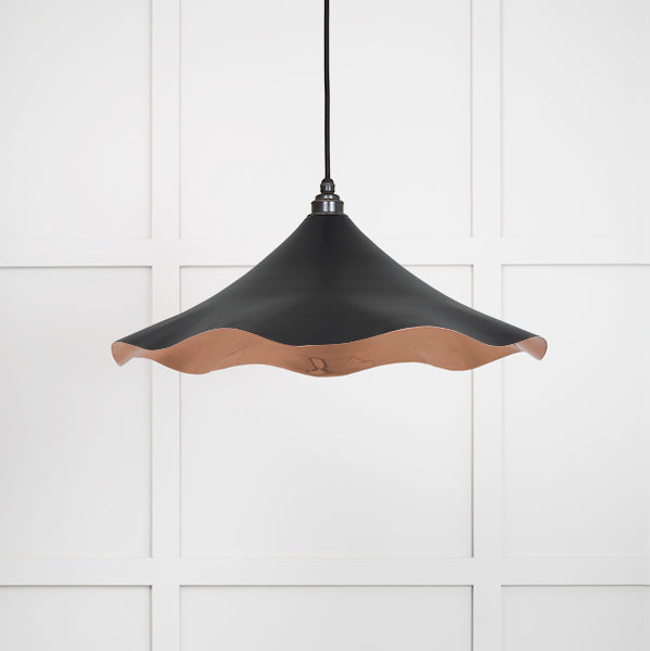 From The Anvil - Smooth Copper Flora Pendant in Elan Black - Smooth Copper  - 49729SEB