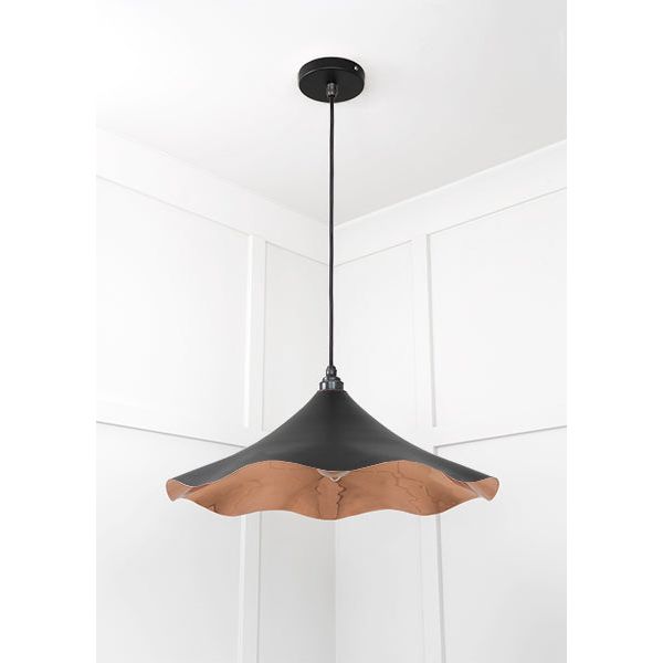 From The Anvil - Smooth Copper Flora Pendant in Elan Black - Smooth Copper  - 49729SEB