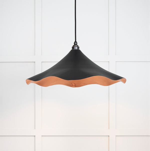 From The Anvil - Smooth Copper Flora Pendant in Elan Black - Smooth Copper  - 49729SEB