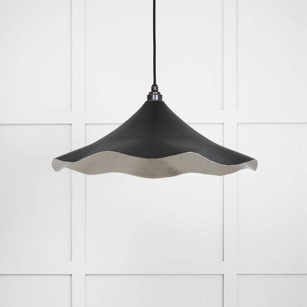 From The Anvil - Smooth Nickel Flora Pendant in Elan Black - Smooth Nickel  - 49730SEB