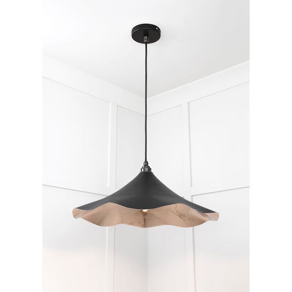 From The Anvil - Smooth Nickel Flora Pendant in Elan Black - Smooth Nickel  - 49730SEB