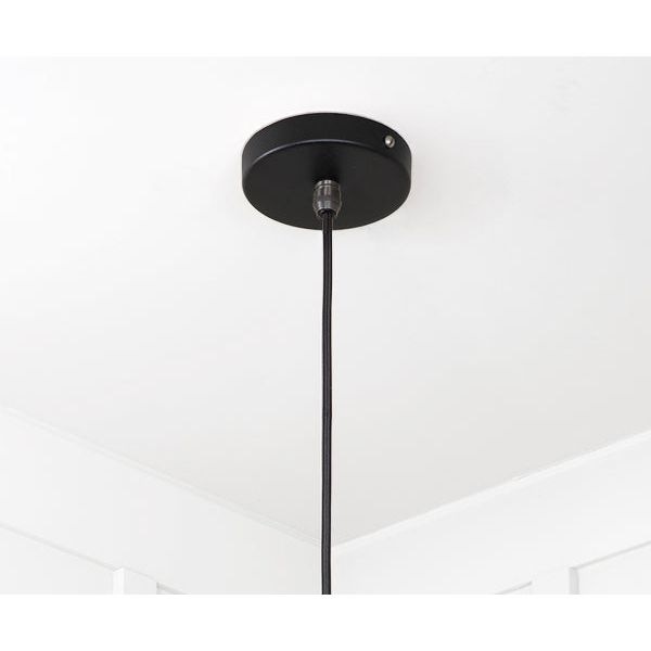 From The Anvil - Smooth Nickel Flora Pendant in Elan Black - Smooth Nickel  - 49730SEB