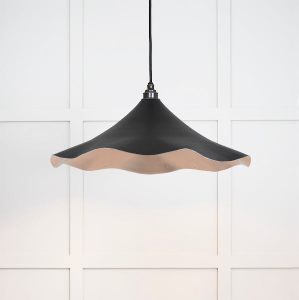 From The Anvil - Smooth Nickel Flora Pendant in Elan Black - Smooth Nickel  - 49730SEB