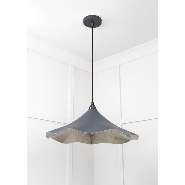 From The Anvil - Smooth Nickel Flora Pendant in Slate - Smooth Nickel  - 49730SSL