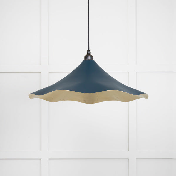 From The Anvil - Smooth Brass Flora Pendant in Elan Black - Smooth Brass  - 49731SEB