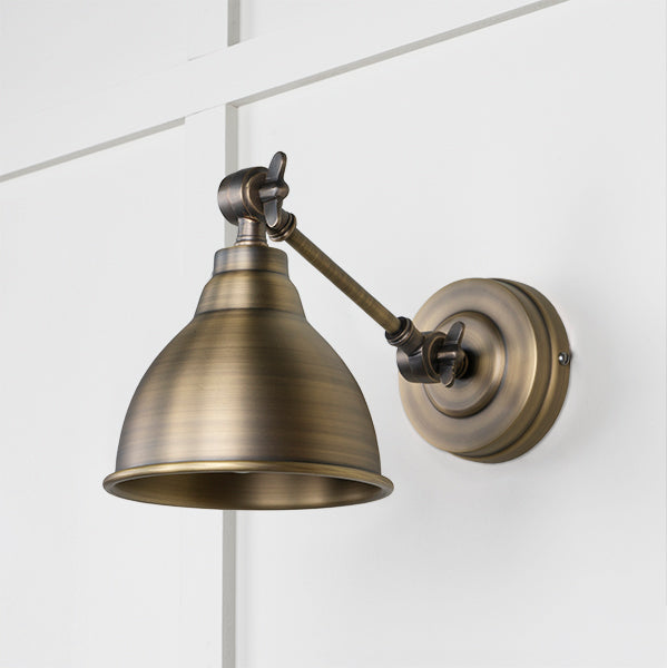 From The Anvil - Aged Brass Brindley Wall Light - Aged Brass  - 49733