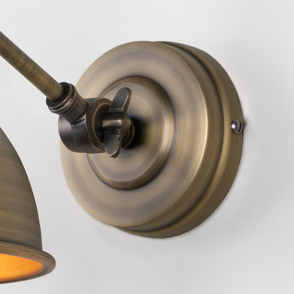 From The Anvil - Aged Brass Brindley Wall Light - Aged Brass  - 49733