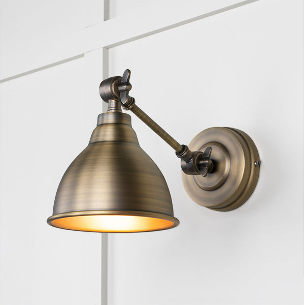 From The Anvil - Aged Brass Brindley Wall Light - Aged Brass  - 49733