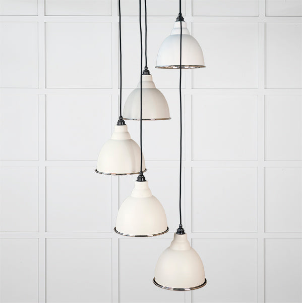 From The Anvil - Smooth Nickel Brindley Cluster Pendant in Teasel - Smooth Nickel  - 49737STE