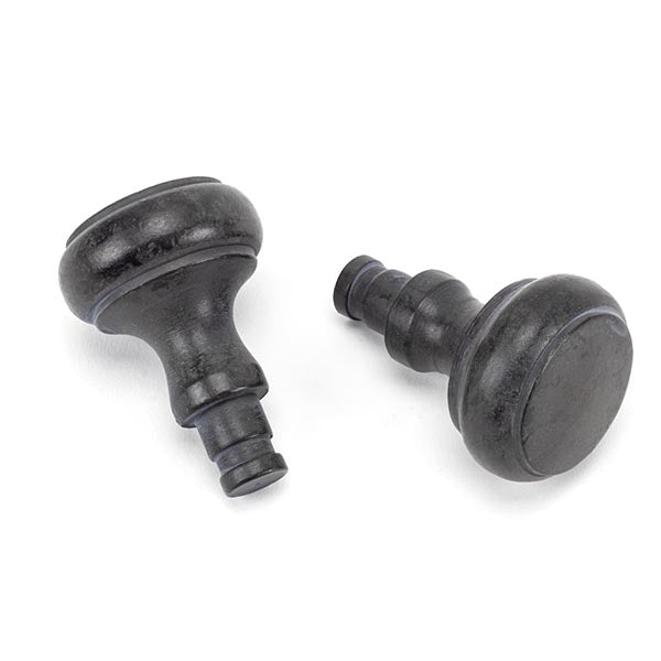 From The Anvil - Black Ball Curtain Finial (pair) - Black  - 49899