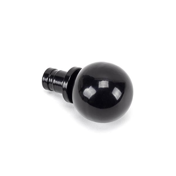 From The Anvil - Black Ball Curtain Finial (pair) - Black  - 49899