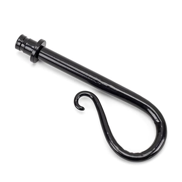 From The Anvil - Black Shepherd's Crook Curtain Finial (pair) - Black  - 49902