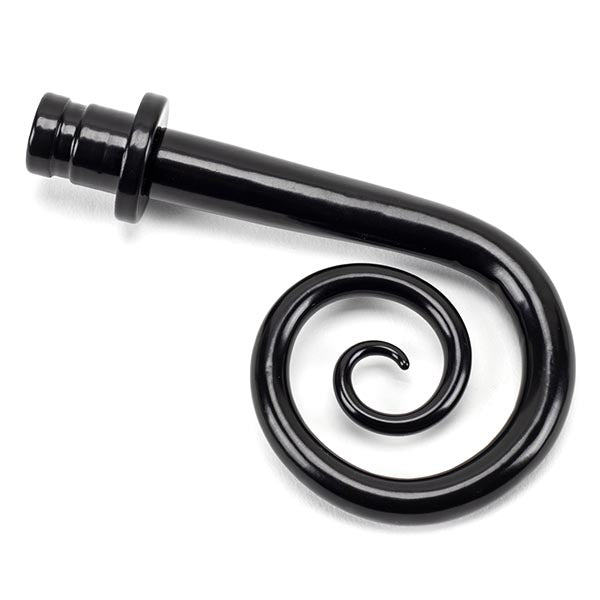 From The Anvil - Black Monkeytail Curtain Finial (pair) - Black  - 49907