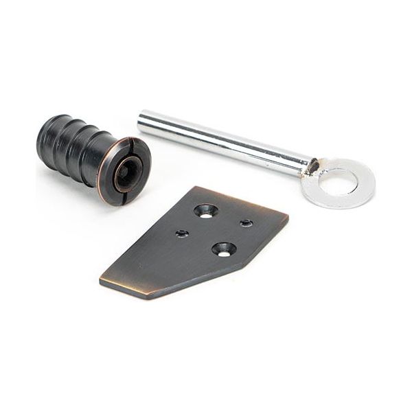 From The Anvil - Aged Bronze Key-Flush Sash Stop - Aged Bronze  - 49916