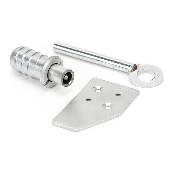 From The Anvil - Polished Nickel Key-Flush Sash Stop - Polished Nickel  - 49920