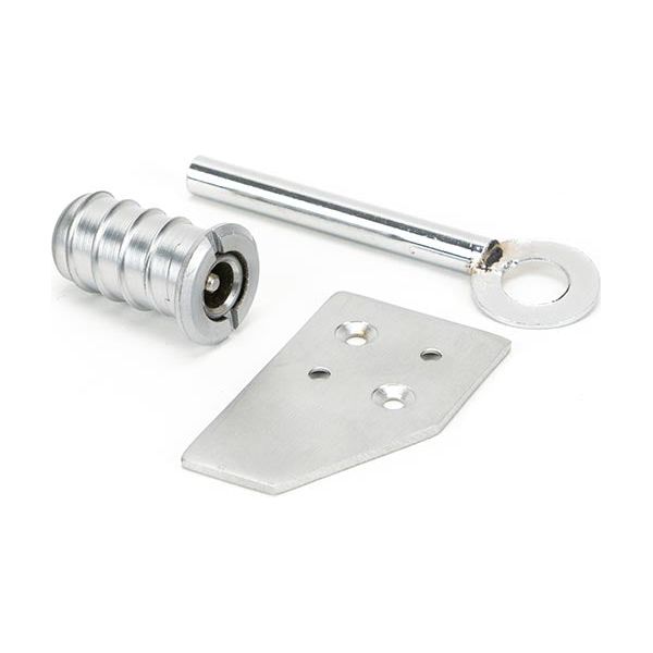 From The Anvil - Satin Chrome Key-Flush Sash Stop - Satin Chrome  - 49919