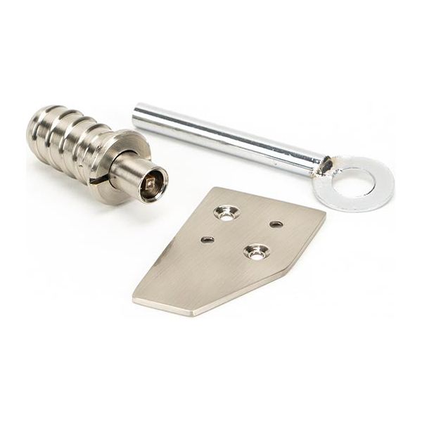 From The Anvil - Polished Nickel Key-Flush Sash Stop - Polished Nickel  - 49920