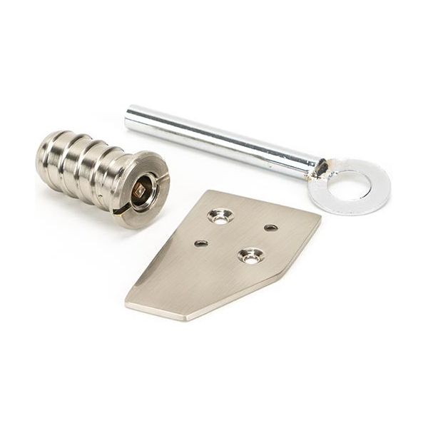 From The Anvil - Polished Nickel Key-Flush Sash Stop - Polished Nickel  - 49920