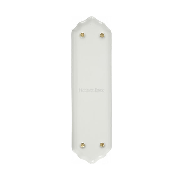 Shaped Fingerplate Plain White - 5000