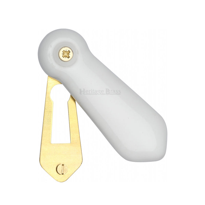 Covered Escutcheon Plain White - 5030 - Choice Handles